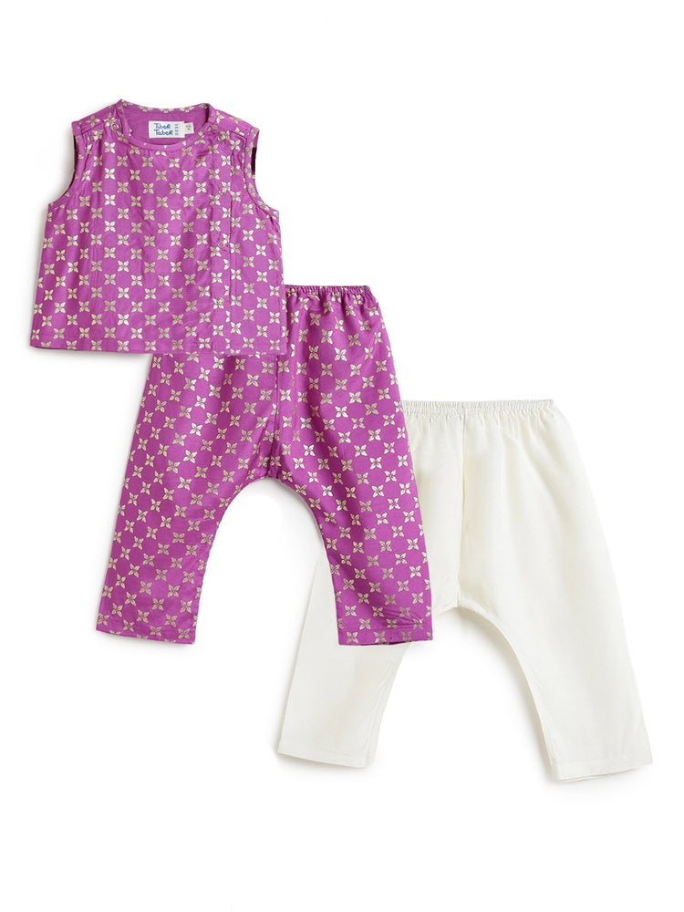 Festive Jhabla Set-  Purple