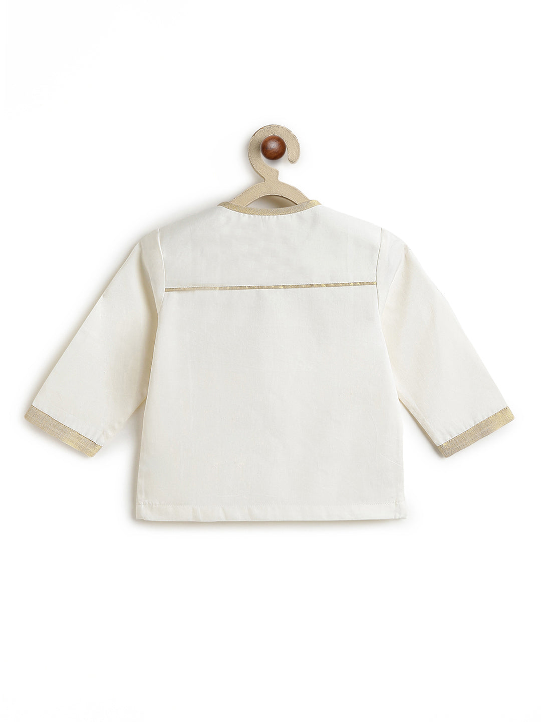 Marigold Bloom Dhoti Set - Cream