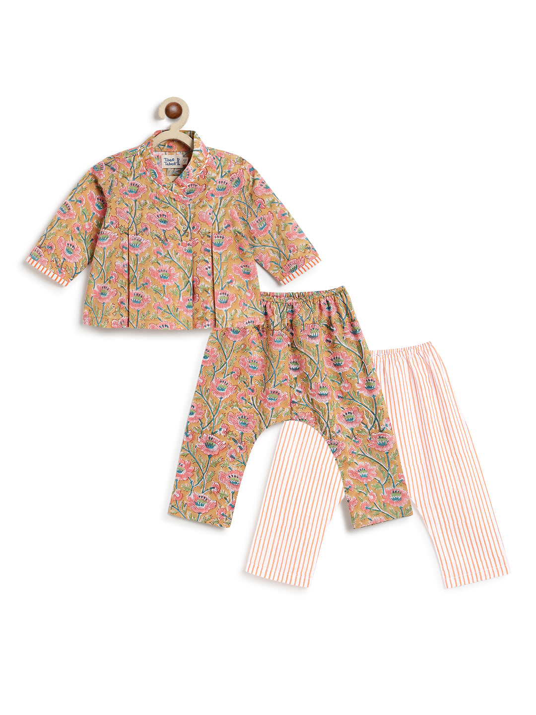 Flowers in bloom Flexi Kimono Set - Yellow