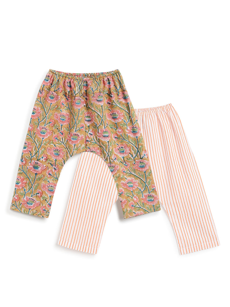 Flowers in bloom Flexi Kimono Set - Yellow