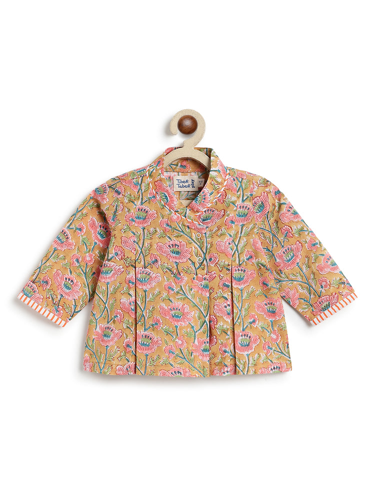 Flowers in bloom Flexi Kimono Set - Yellow
