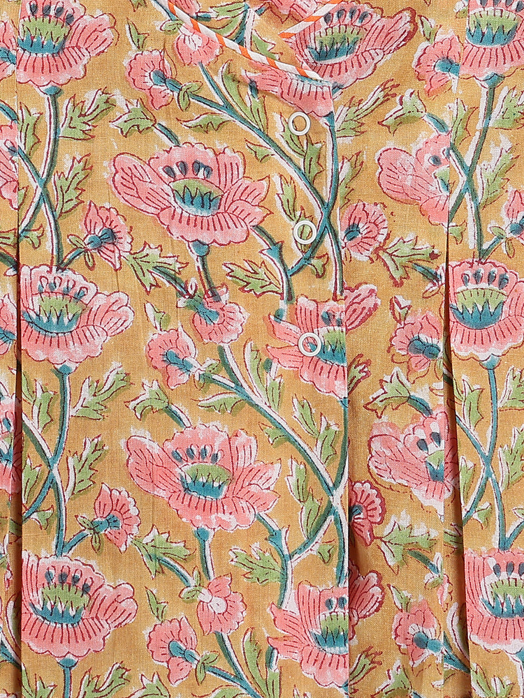 Flowers in bloom Flexi Kimono Set - Yellow