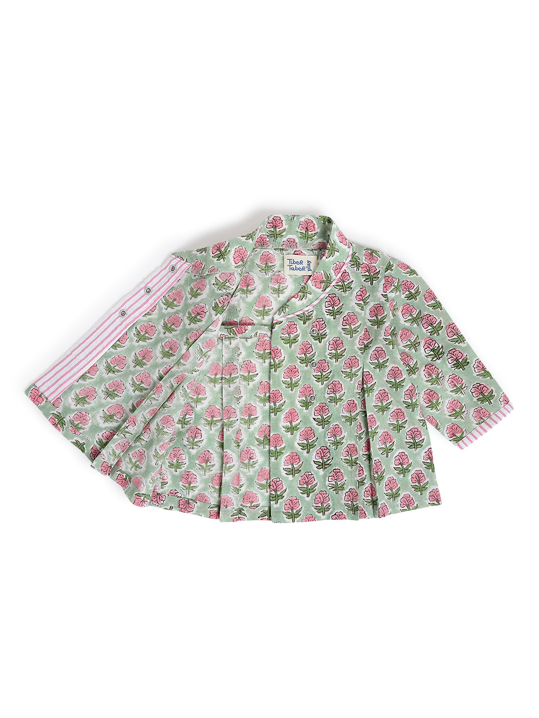 Flowers in bloom Flexi Kimono Set - Green