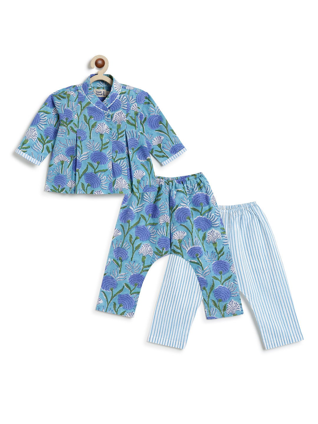 Flowers in bloom Flexi Kimono Set - Aqua