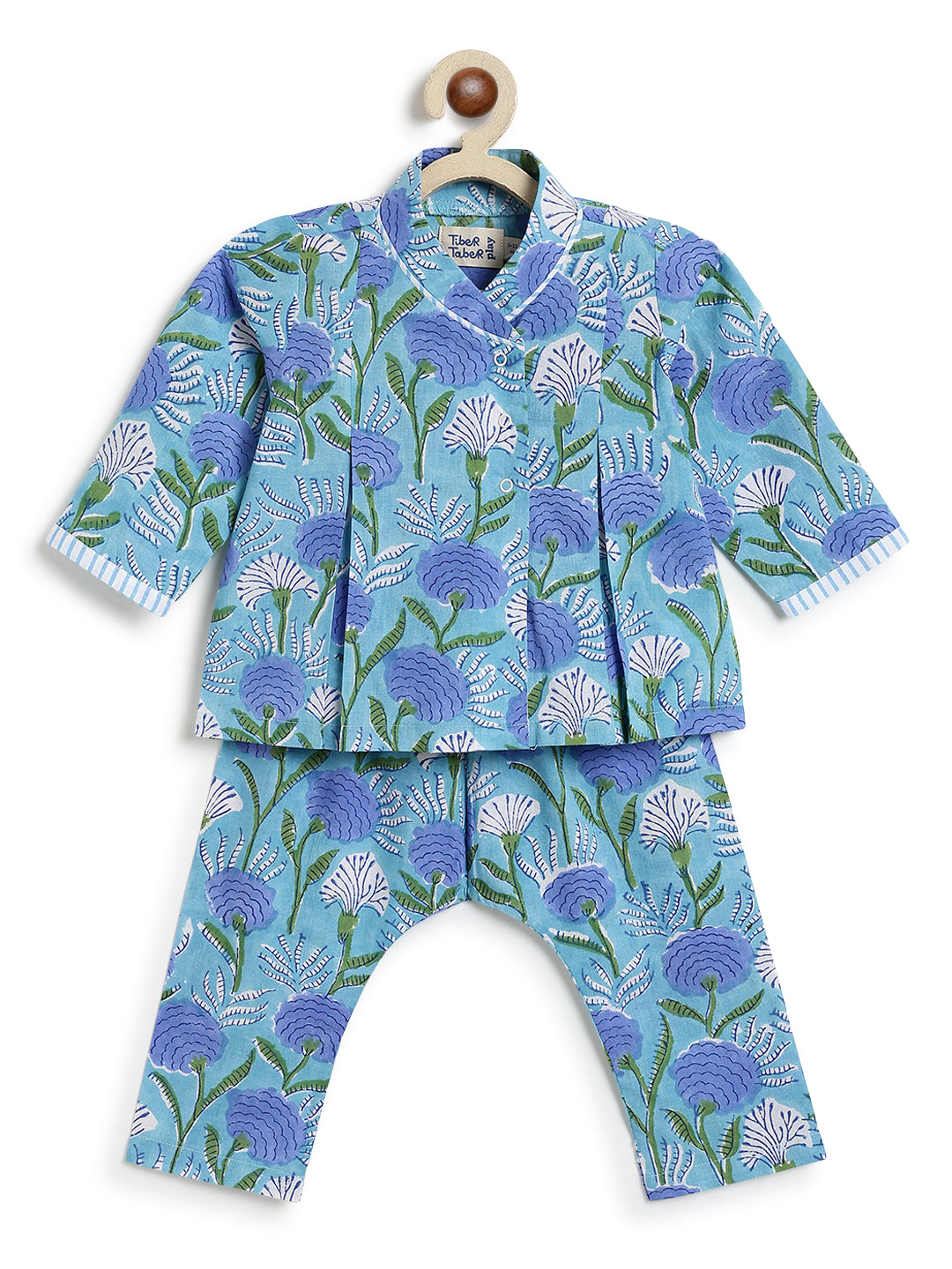 Flowers in bloom Flexi Kimono Set - Aqua