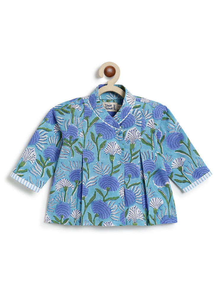 Flowers in bloom Flexi Kimono Set - Aqua