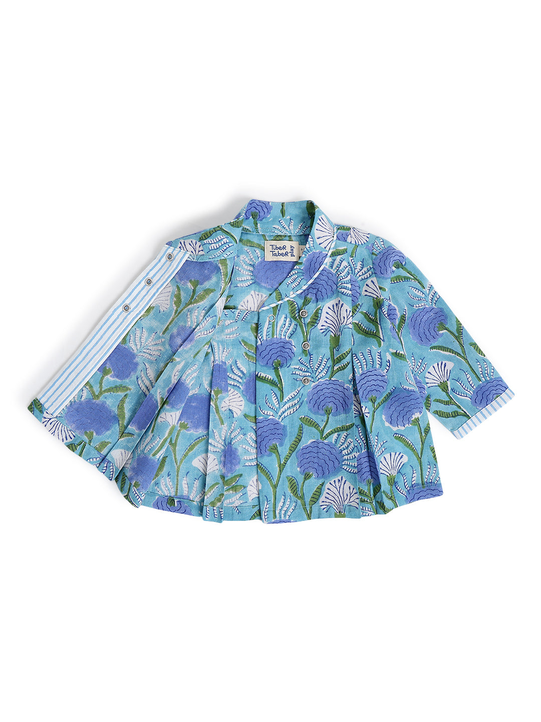 Flowers in bloom Flexi Kimono Set - Aqua