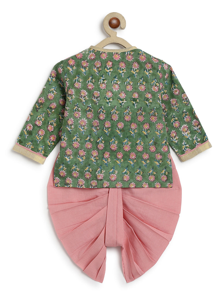 Heritage Bloom Dhoti Kurta Set