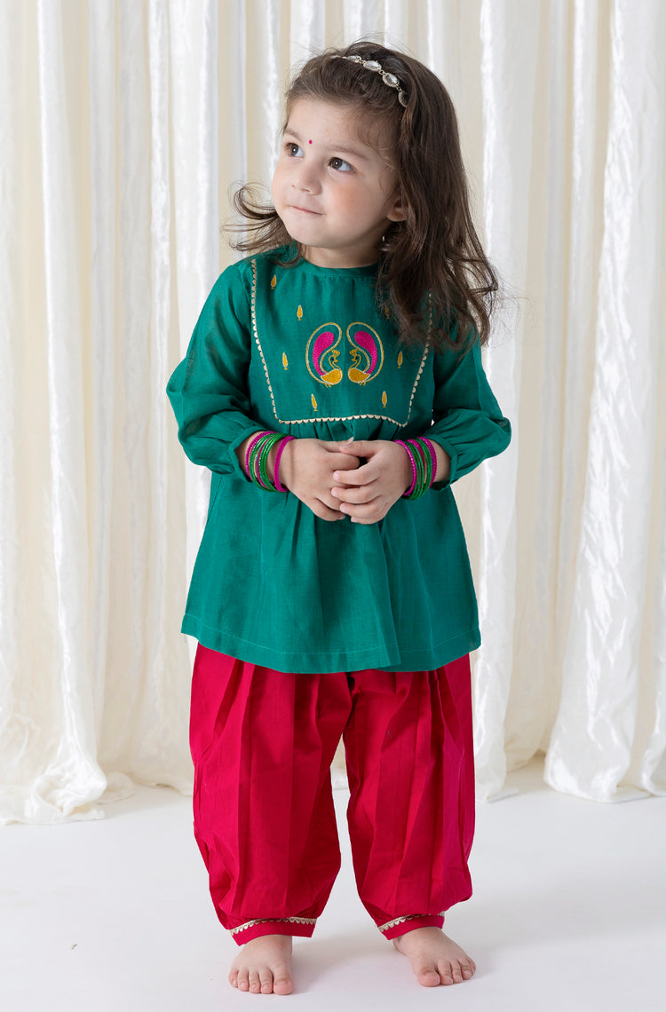 Peacock Bloom Suit Set