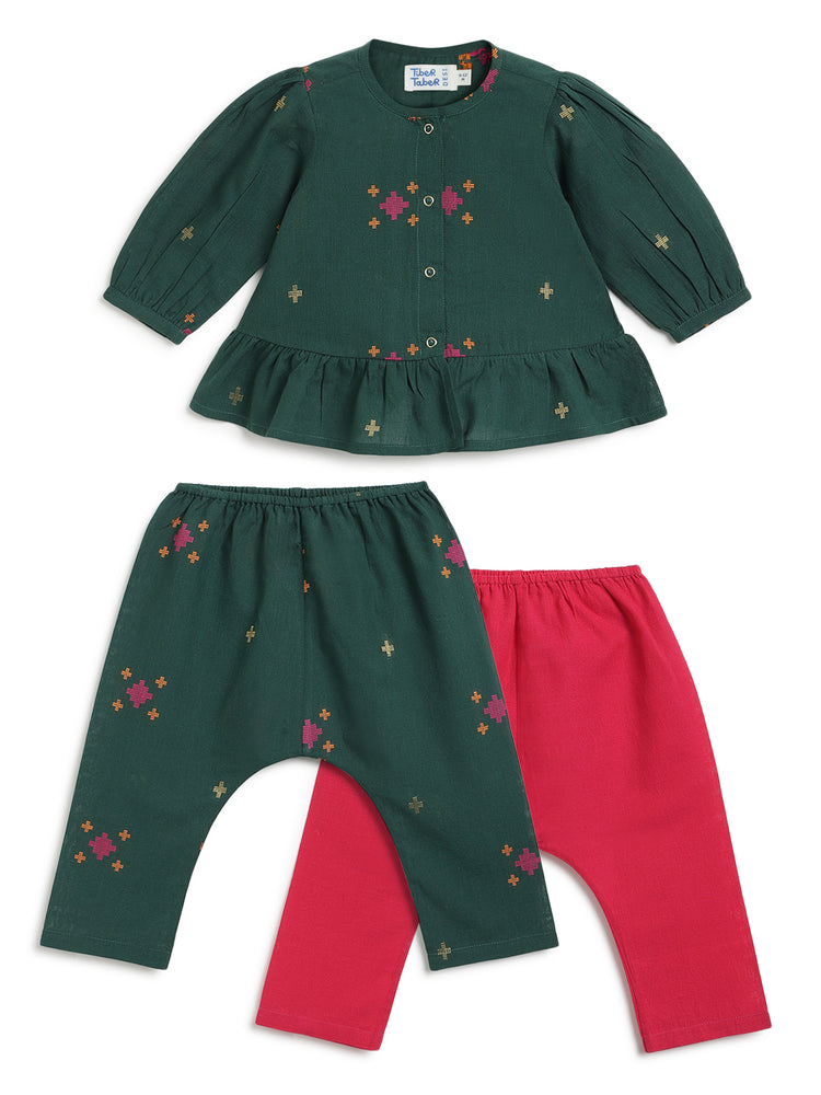 Green Kolam Top Set