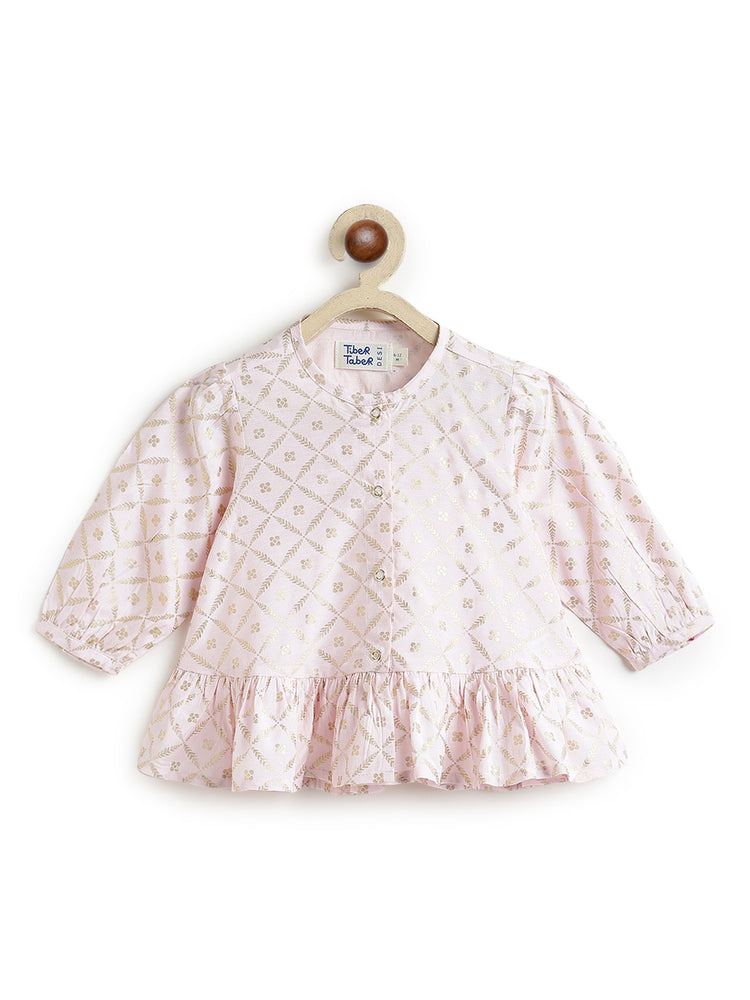 Rosy Glow Peplum Set