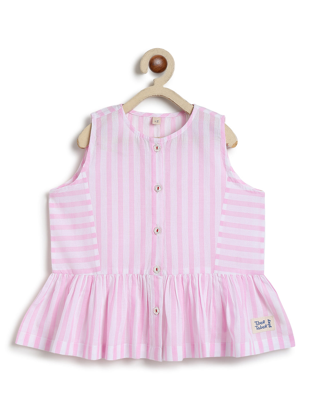 Candy Stripe Peplum Top