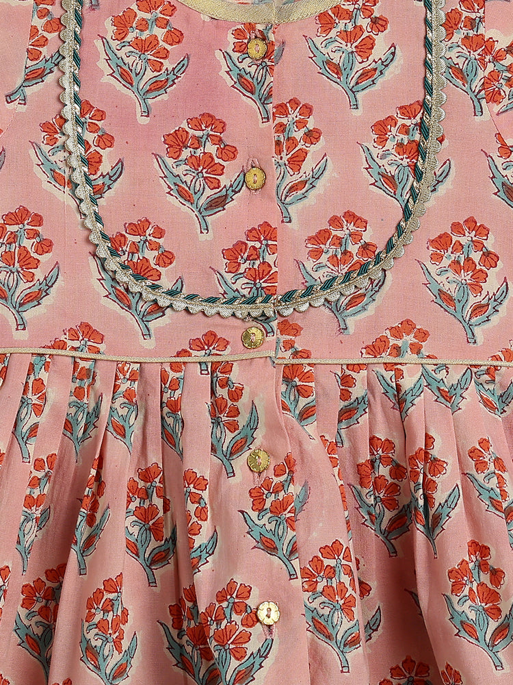 Peach Blossom Angrakha Set