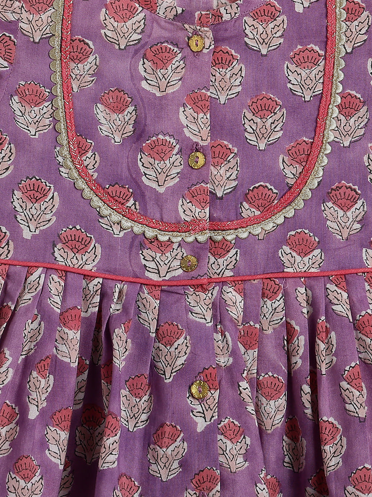 Purple Blossom Angrakha Set