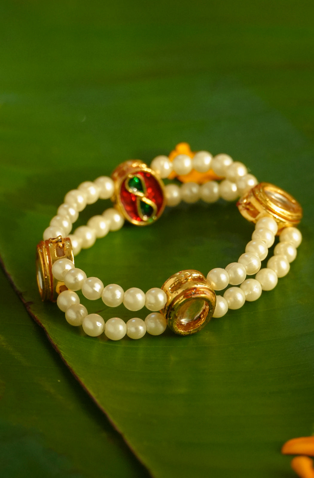 Pearl Kundan Bracelet