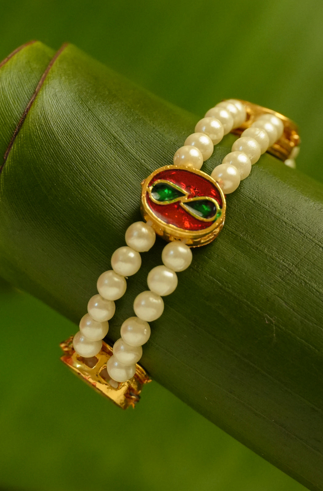 Pearl Kundan Bracelet