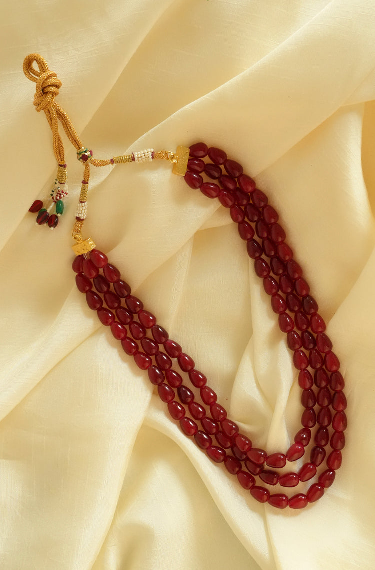 Classic Triple-Strand Haar - Red