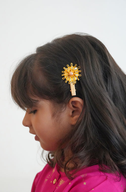 Sparkling Skyshot Hair Clip - Yellow