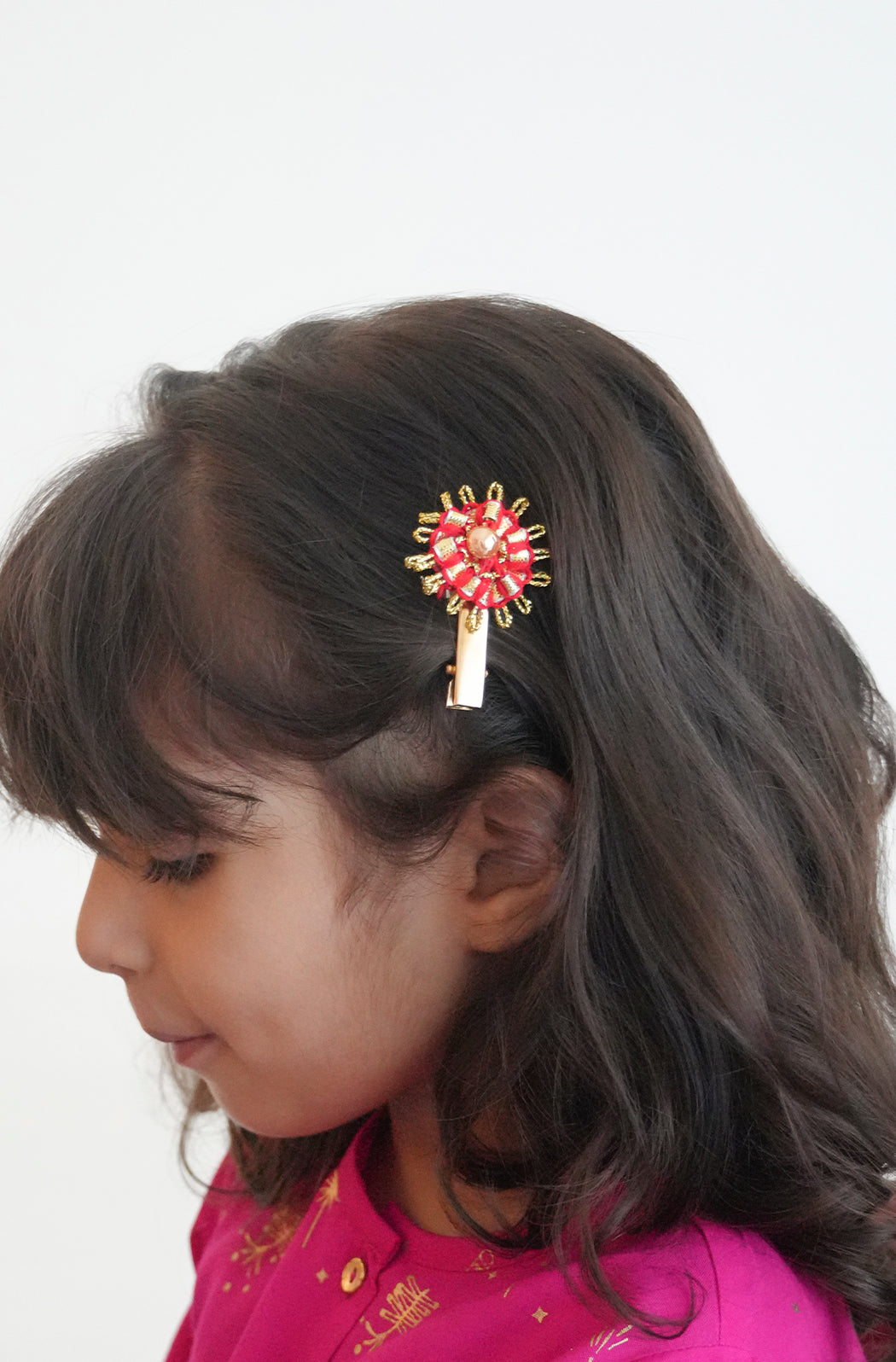 Sparkling Skyshot Hair Clip - Red