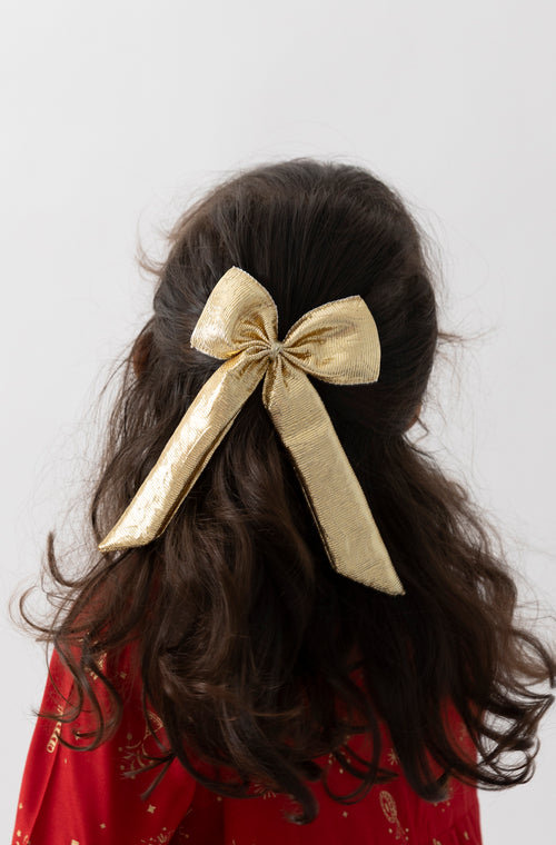 Golden Charm Hair Bow