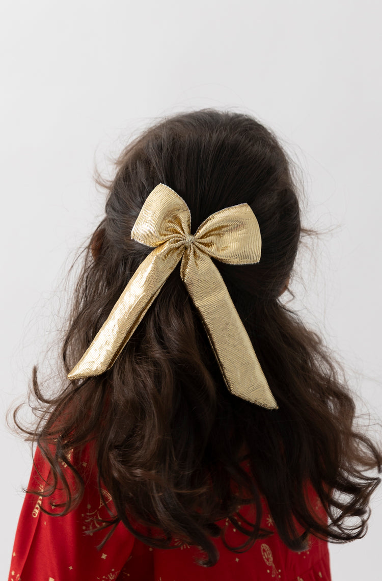 Golden Charm Hair Bow