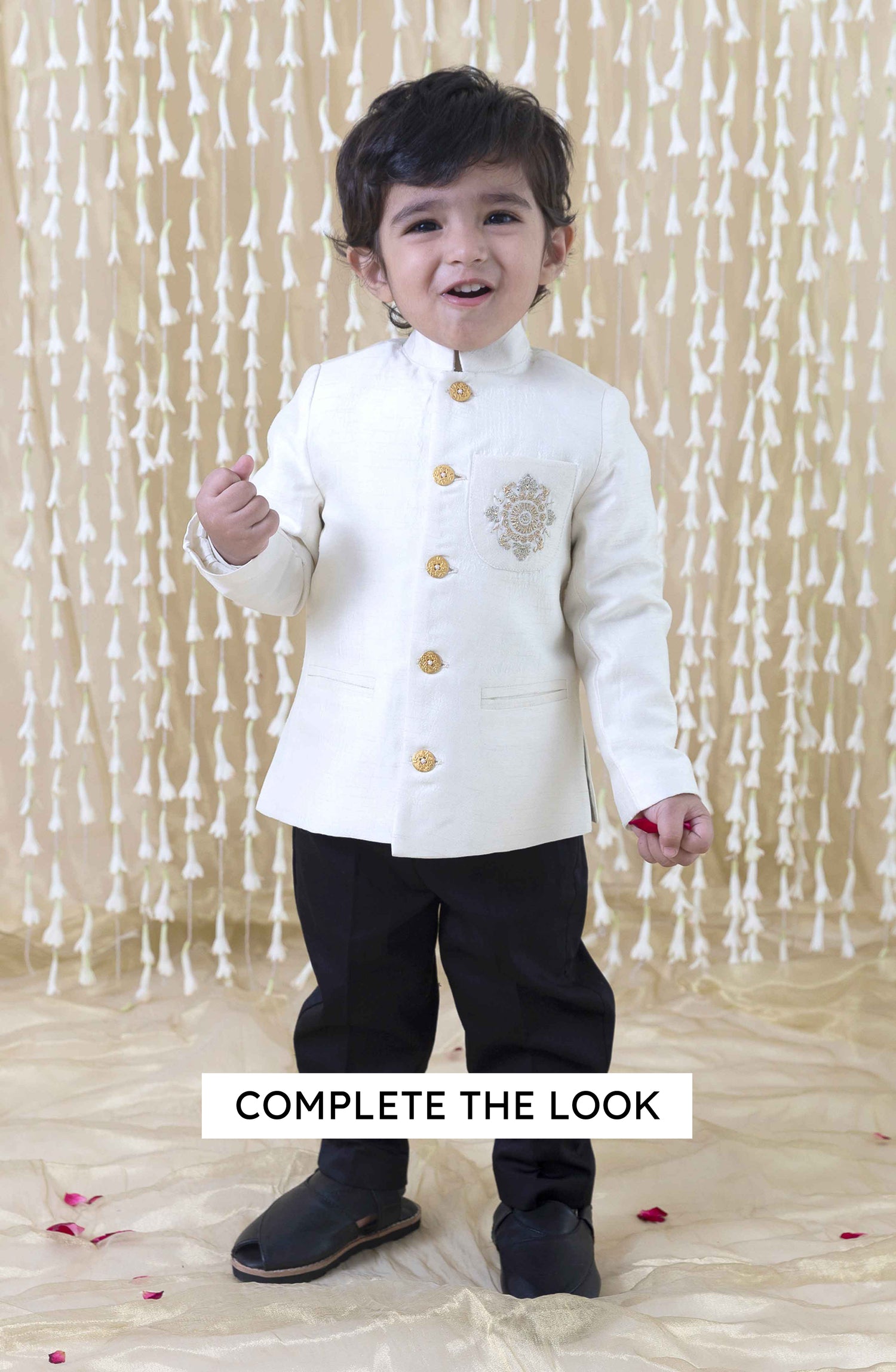 Riwayat Bandhgala for Baby Boys - Cream