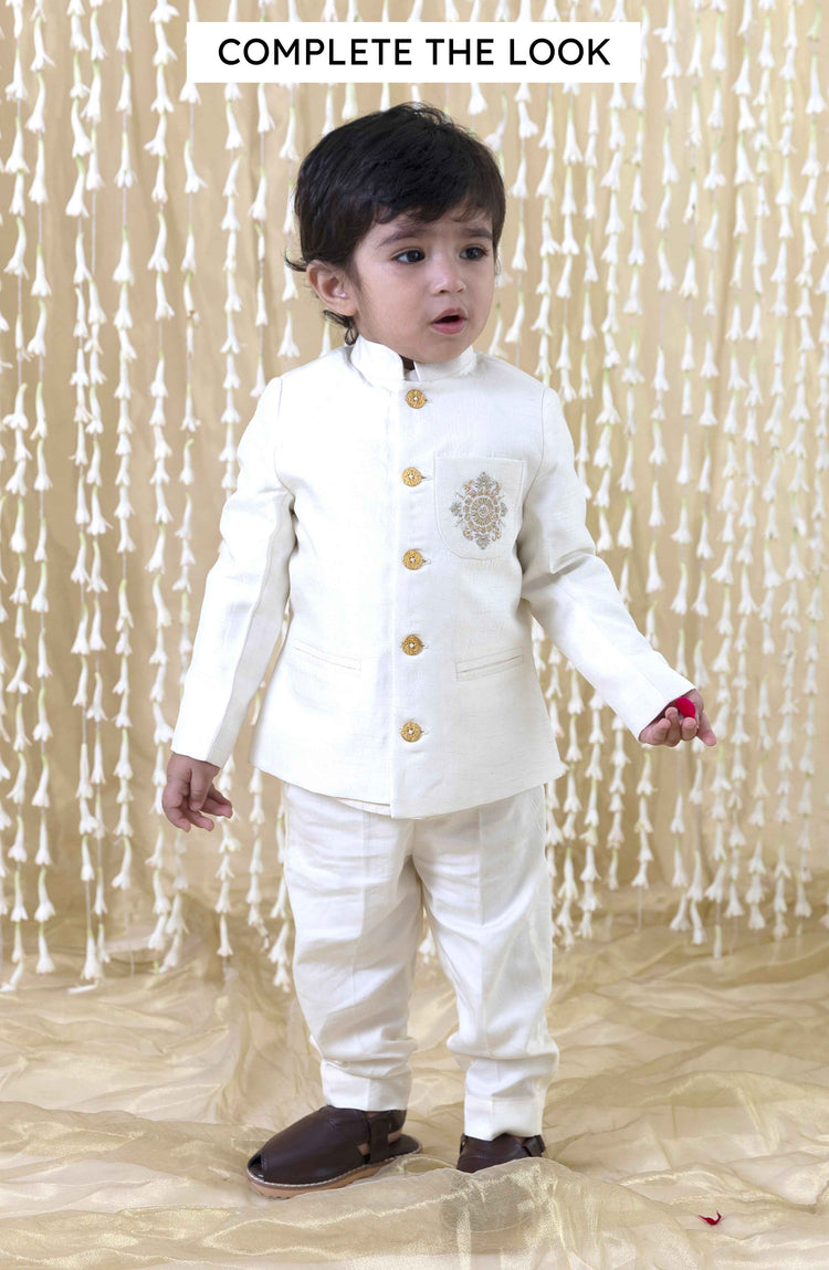Riwayat Bandhgala for Baby Boys - Cream