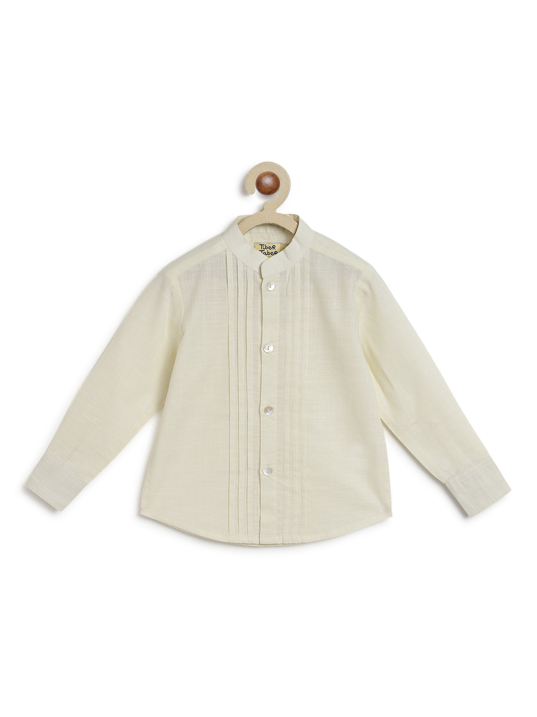 Baby Boy Slub Shirt-Cream