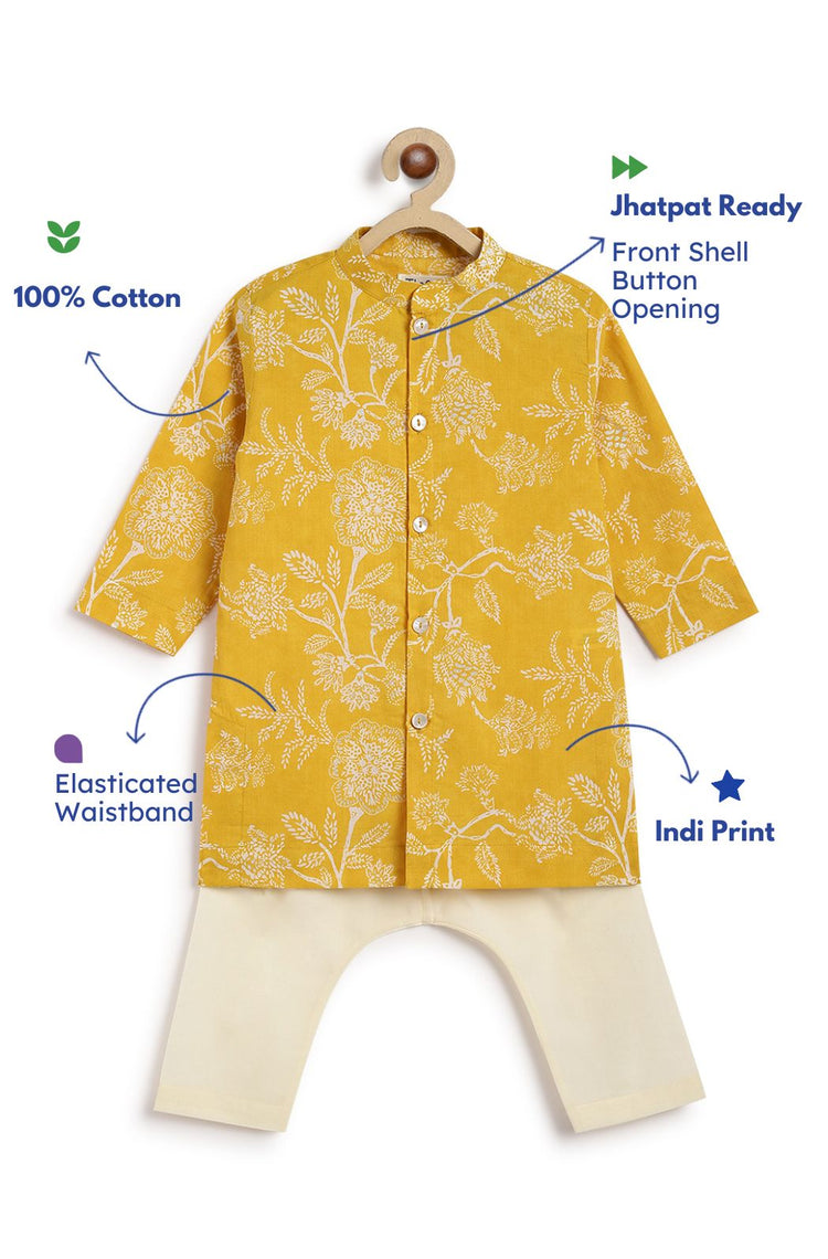 Baby Boy Floral Print Kurta Set