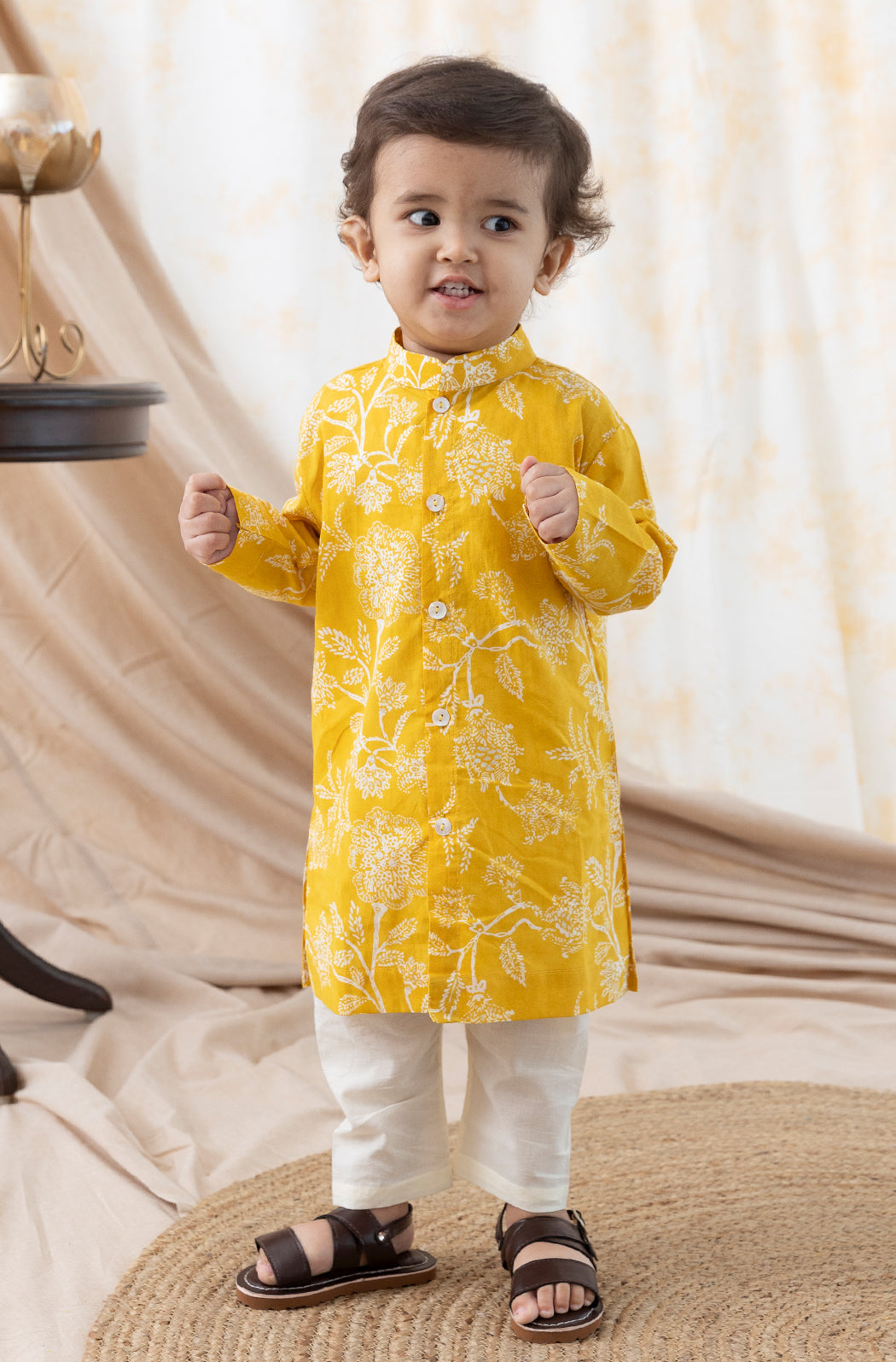Baby Boy Floral Print Kurta Set