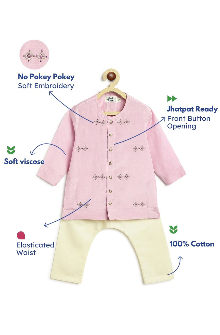 Patang Buta Pink Kurta Set