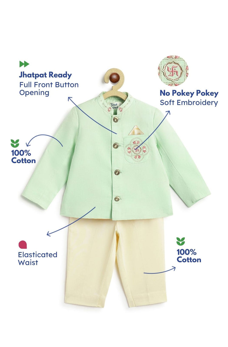 Aashirwaad Bandhgala Pant Set - Green