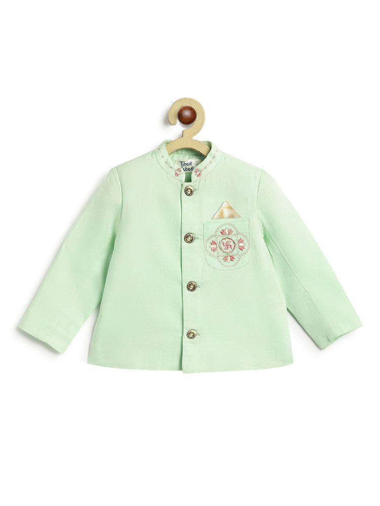 Aashirwaad Bandhgala Pant Set - Green