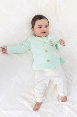 Aashirwaad Bandhgala Pant Set - Green