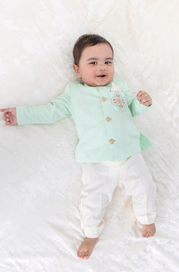 Aashirwaad Bandhgala Pant Set - Green