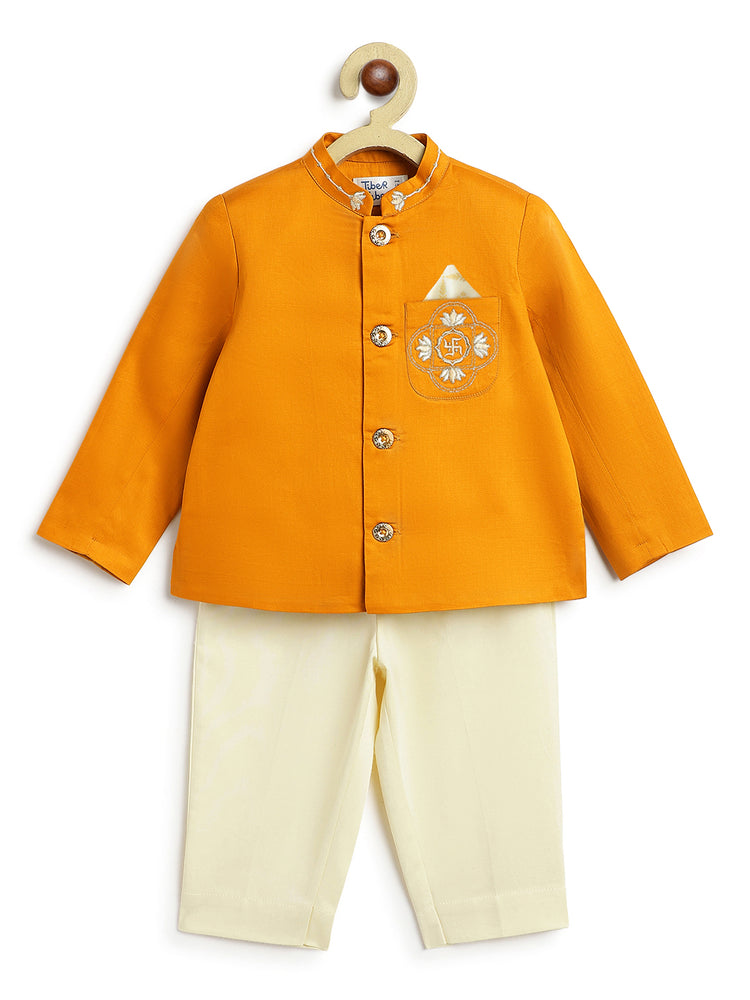 Aashirwaad Bandhgala Pant Set - Yellow