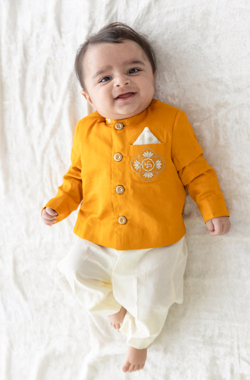 Aashirwaad Bandhgala Pant Set - Yellow