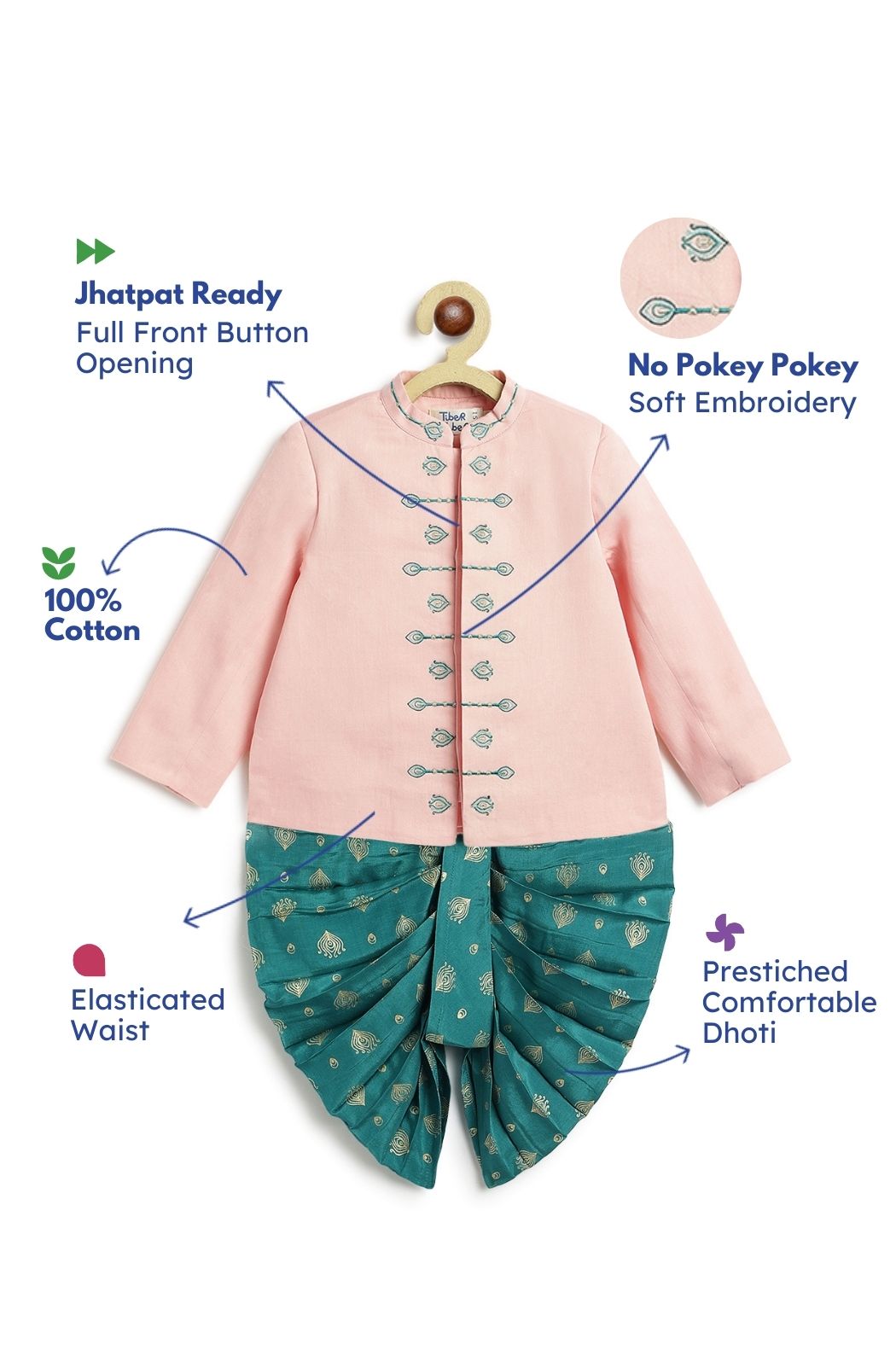 Mayur Bandhgala Set - Pink