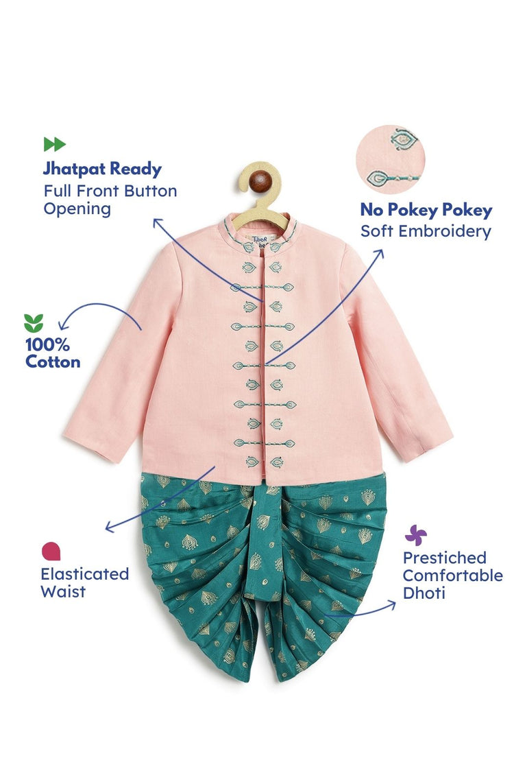 Mayur Bandhgala Set - Pink