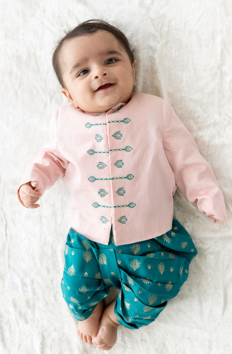 Mayur Bandhgala Set - Pink