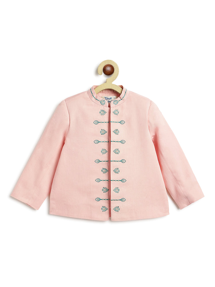 Mayur Bandhgala Pant Set - Pink