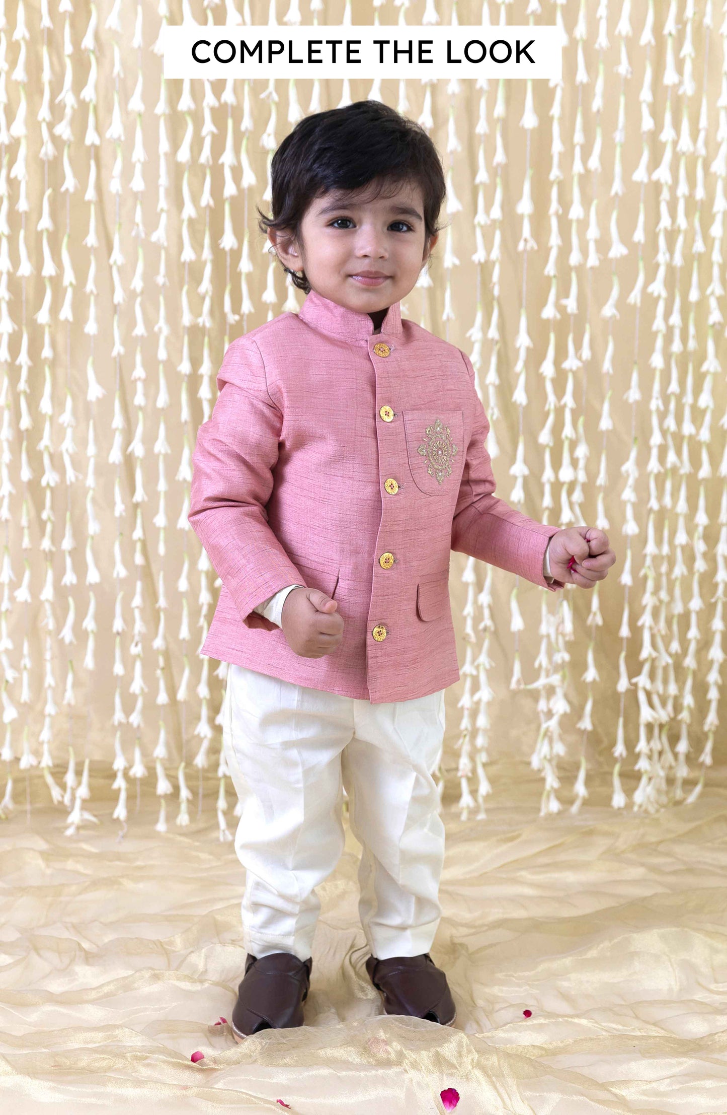 Riwayat Bandhgala for Baby Boys - Pink