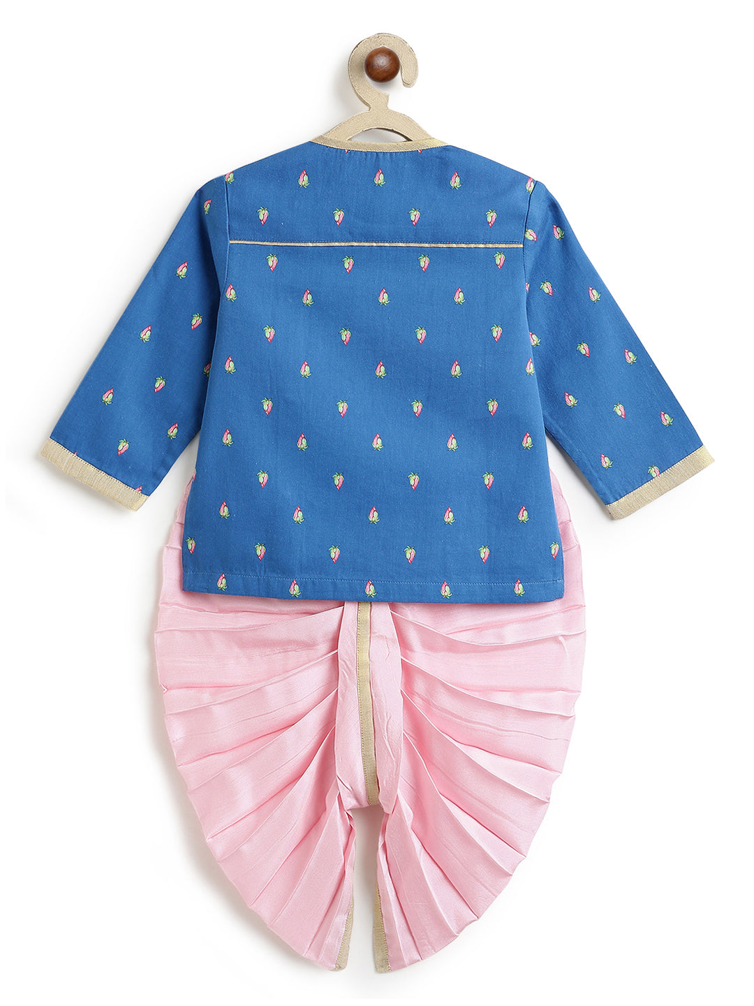 Shreenath Ji Dhoti Kurta Set-Blue