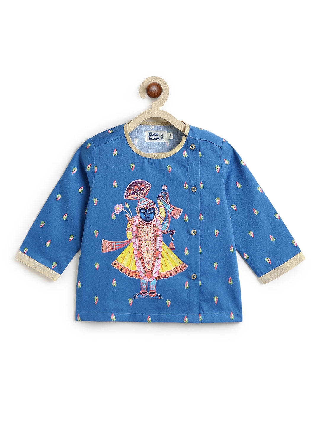 Shreenath Ji Dhoti Kurta Set-Blue
