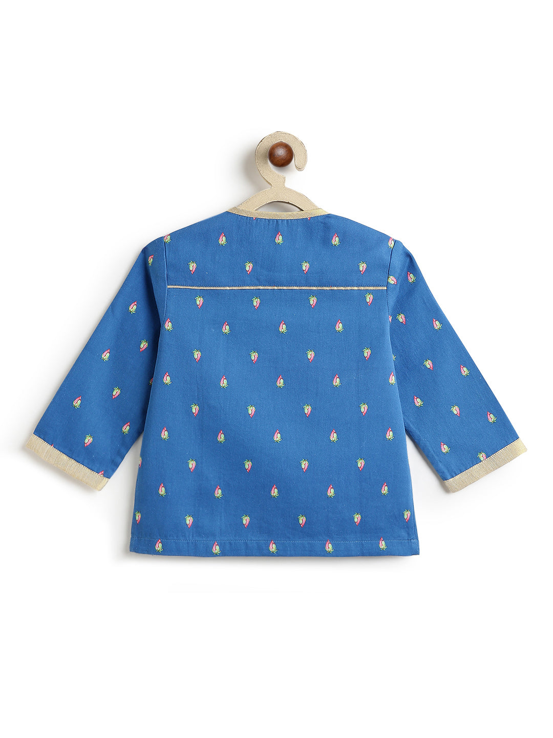 Shreenath Ji Dhoti Kurta Set-Blue