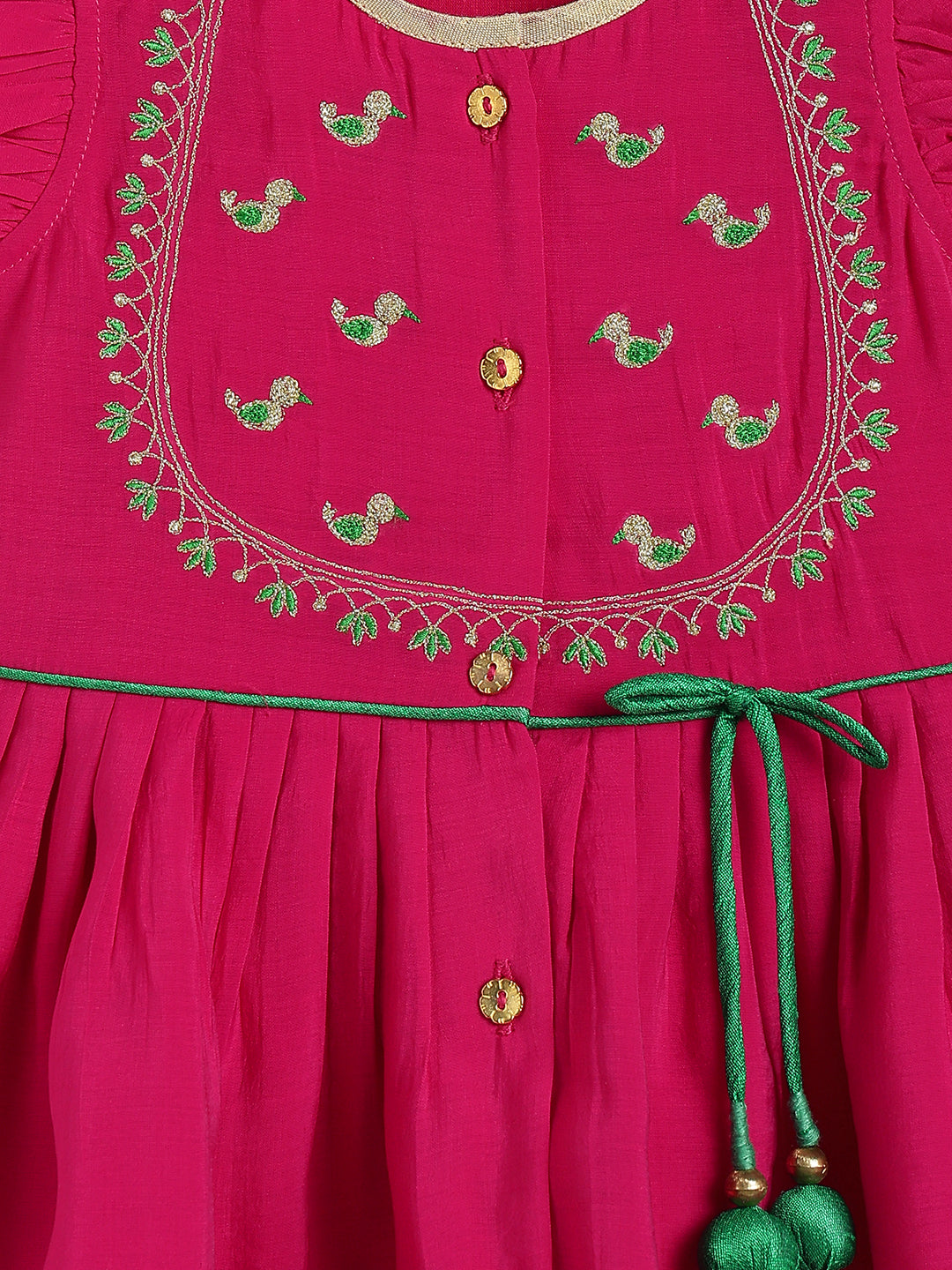 Meera Angrakha Set- Pink