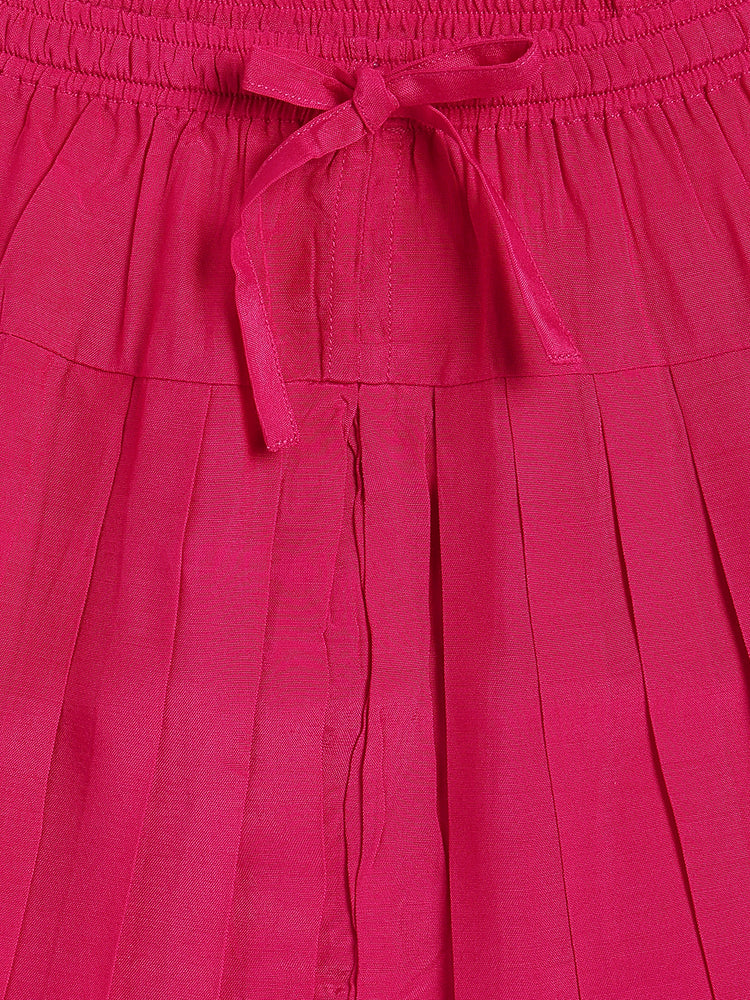 Meera Angrakha Set- Pink