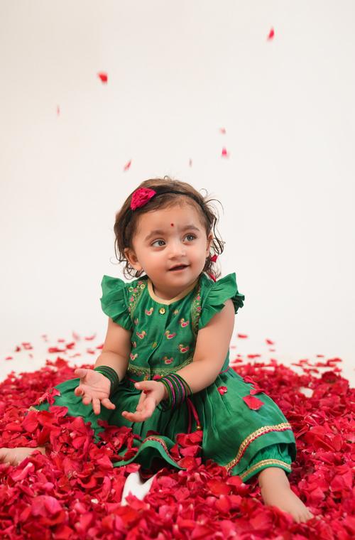 Meera Angrakha Set- Green