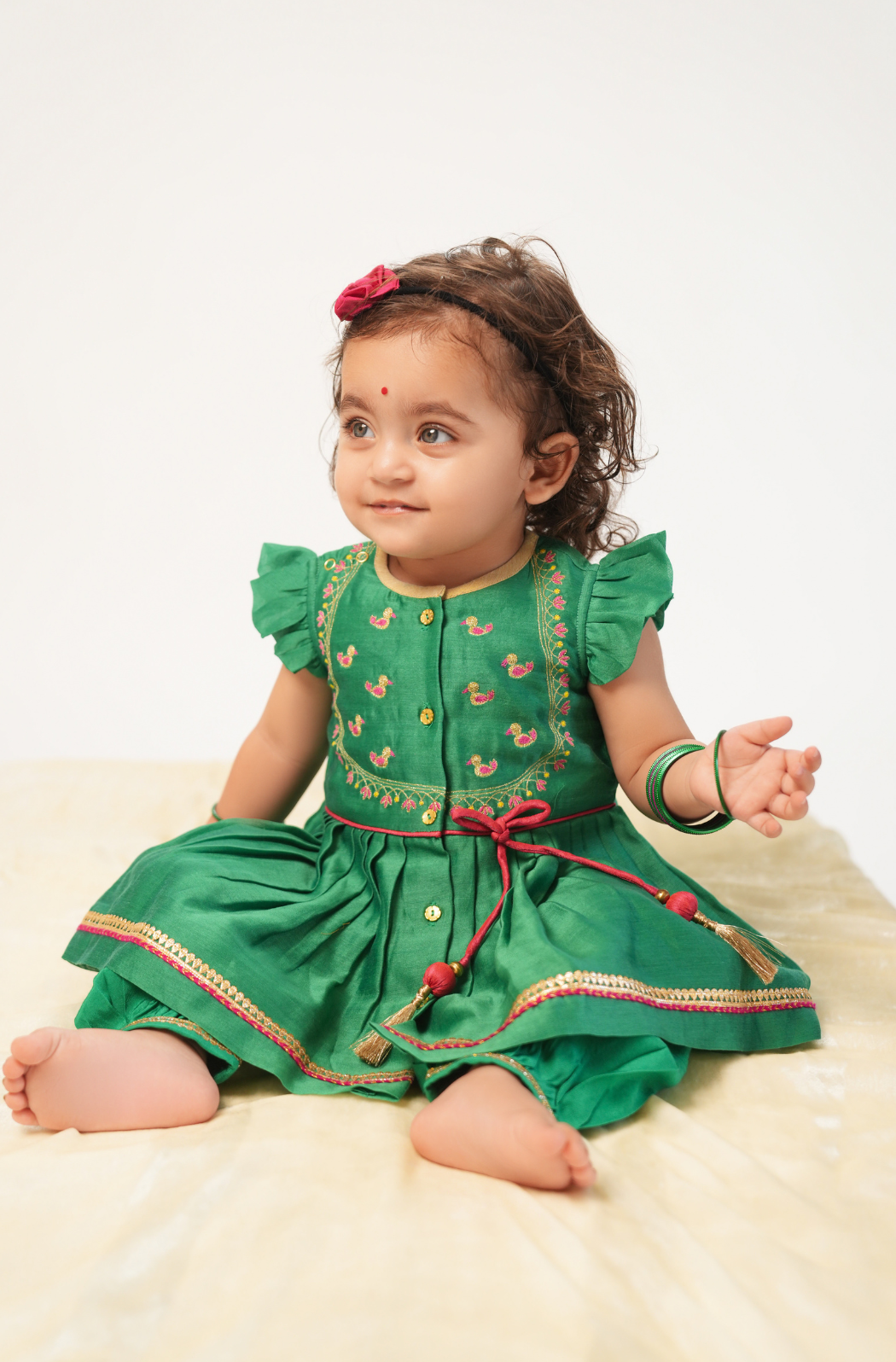 Meera Angrakha Set- Green
