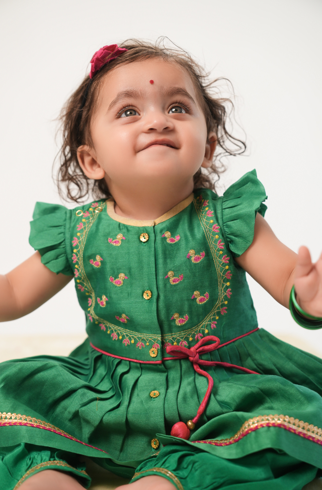 Meera Angrakha Set- Green